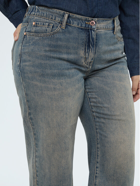Fiorella Rubino Fiorella Rubino Jeansy P498T005253N004 Niebieski Boxy Fit