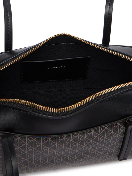 Calvin Klein Calvin Klein Rankinė Emblem Aop Bauletto LV04F3585G Juoda