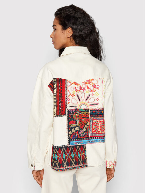 Giacca di jeans Bombay 22SWED25 Beige Oversize