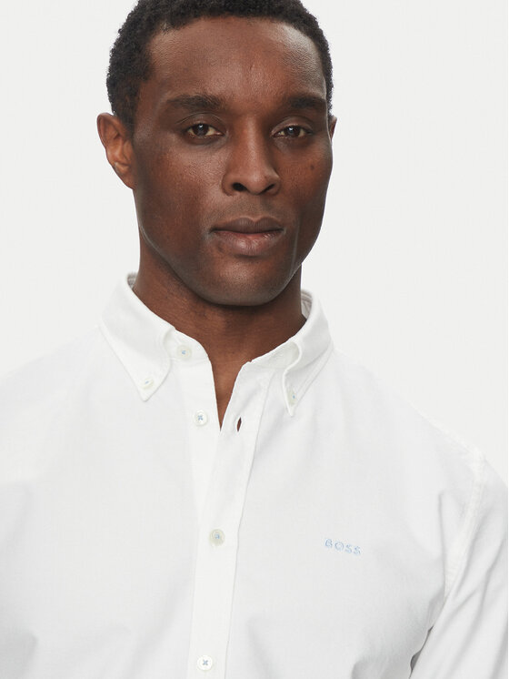 BOSS BOSS Marškiniai H-Roan 50521996 Balta Slim Fit