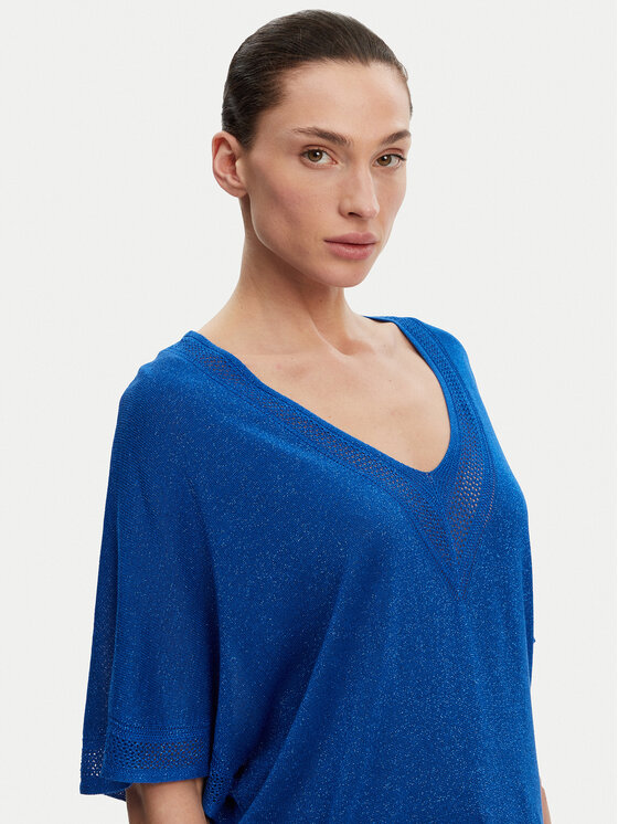 Morgan Morgan Bluza 241-MCHRIS Modra Relaxed Fit