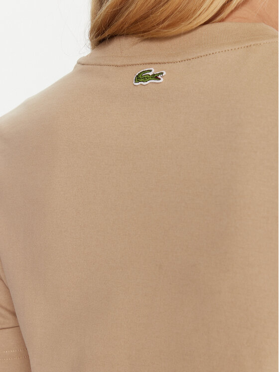Lacoste Lacoste T-Shirt TF0355 Beżowy Regular Fit