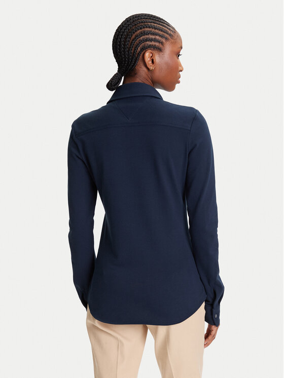 Tommy Hilfiger Tommy Hilfiger Košulja 1985 WW0WW43528 Tamnoplava Slim Fit