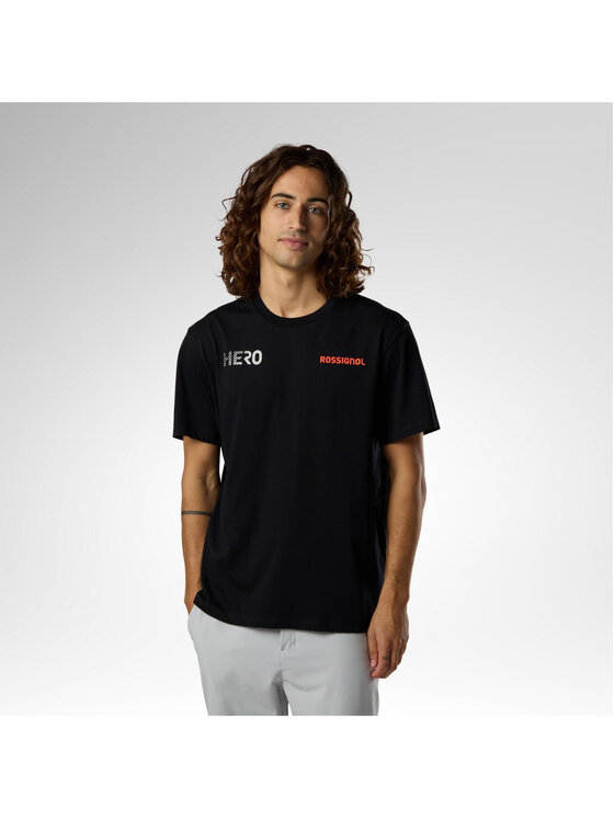 Rossignol Rossignol T-Shirt M Hero Tee Czarny Regular Fit