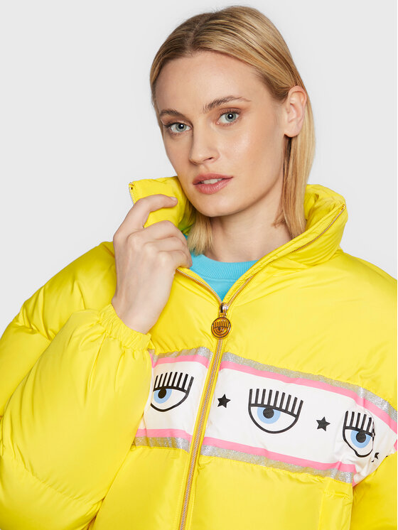 Chiara Ferragni Chiara Ferragni Pernata jakna 73CBUD03 Žuta Relaxed Fit