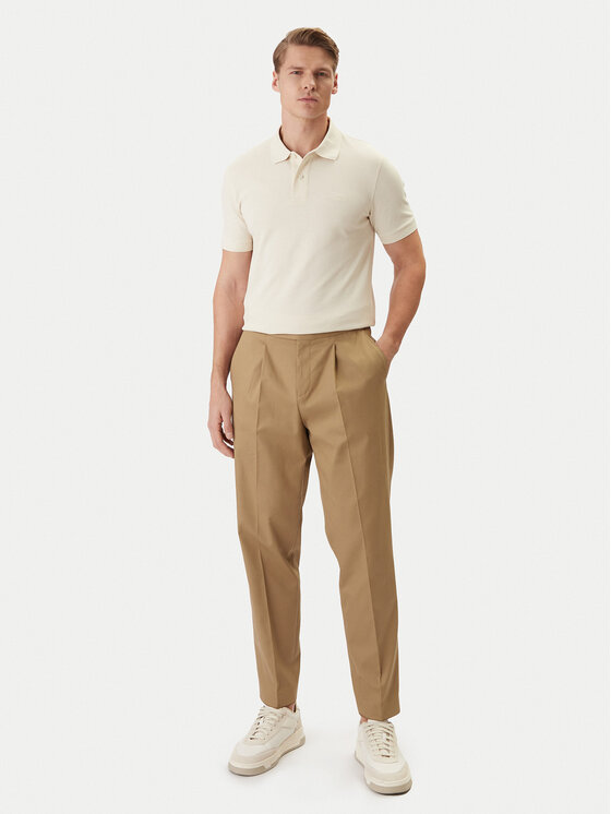 BOSS BOSS Поло Pallas 50553564 Кремовий Regular Fit