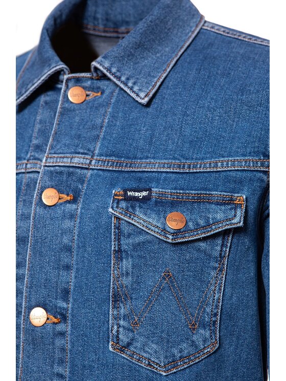 Wrangler Wrangler Kurtka jeansowa REGULAR JACKET Niebieski Regular Fit