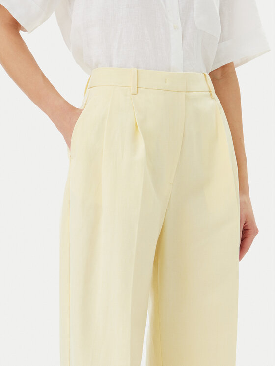 Tommy Hilfiger Tommy Hilfiger Bavlnené nohavice WW0WW45460 Žltá Relaxed Fit