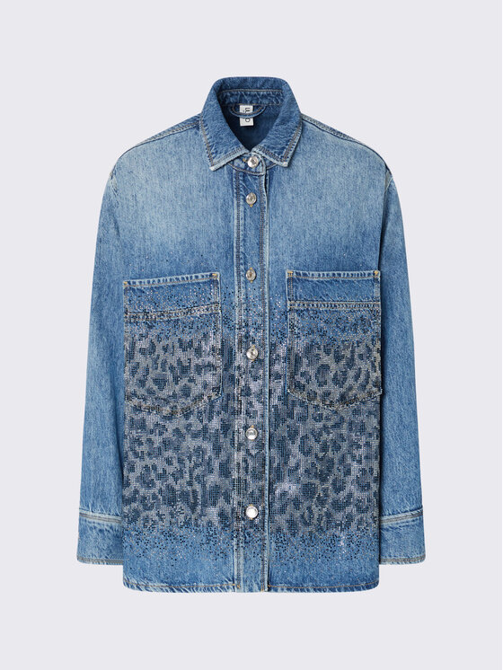 Liu Jo Liu Jo Giacca di jeans UF6197D037379112 Azzurro chiaro Loose Fit