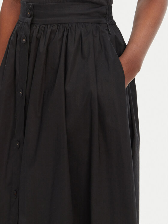 TWINSET TWINSET Trapecijos formos sijonas 251TT2095 Juoda Regular Fit