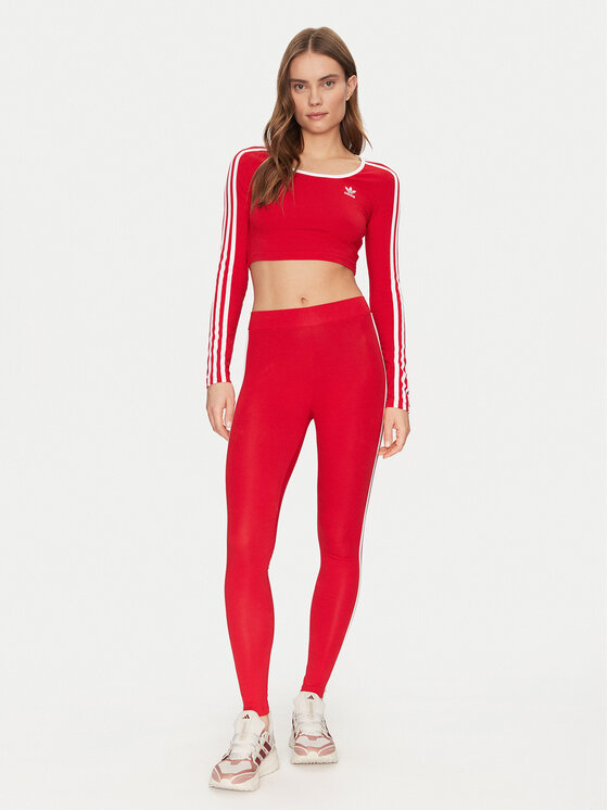 adidas adidas Halenka adicolor 3-Stripes JD4626 Červená Slim Fit