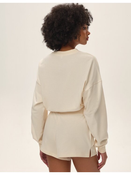 Esotiq Esotiq Bluza 42130 Kremowy Regular Fit