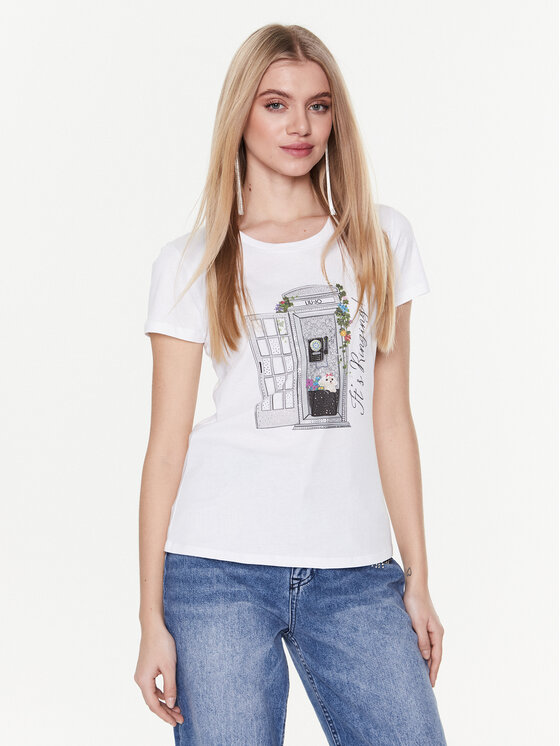 Liu Jo T shirt WA3535 J5923 Bianco Regular Fit Modivo