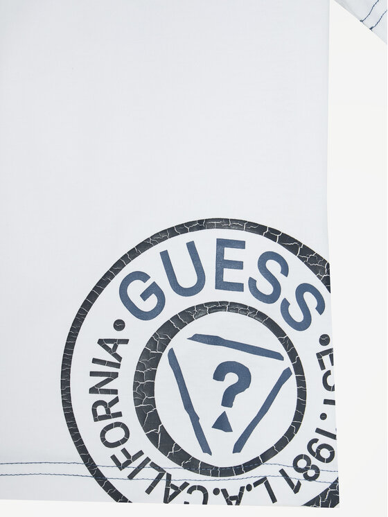 Guess Guess Tričko N5RI15 K8HM4 Biela Regular Fit