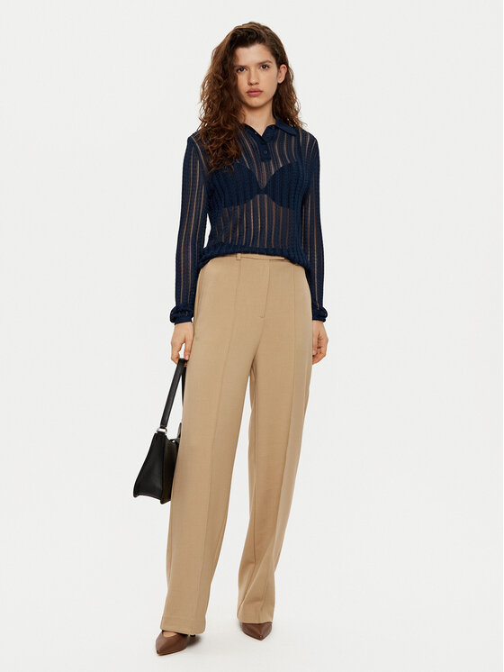 Tommy Hilfiger Tommy Hilfiger Medžiaginės kelnės WW0WW43875 Smėlio Regular Fit