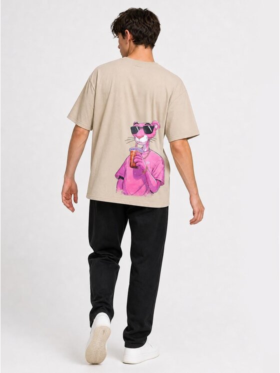 Jigga Wear Jigga Wear T-Shirt 132289 Beżowy Oversize