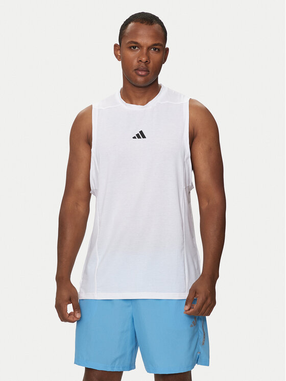 adidas Funkčné tričko Designed for Training IS3795 Biela Regular Fit