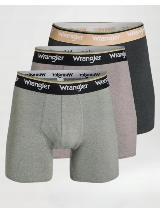 Wrangler Wrangler Bokserki Joffrey 3 Pack Cotton Elastane Trunks Kolorowy