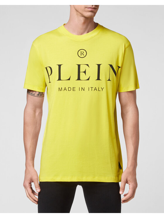 PHILIPP PLEIN PHILIPP PLEIN T-Shirt 781 Żółty Regular Fit