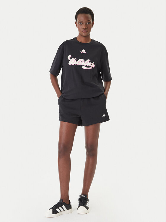 adidas adidas Športové kraťasy Essentials Small Logo Feel Cozy JC5925 Čierna Regular Fit