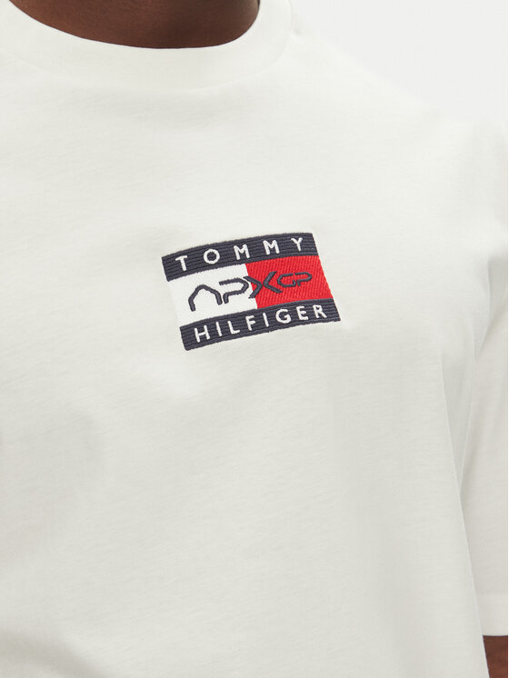 Tommy Hilfiger Tommy Hilfiger Tricou F1 Movie MW0MW41391 Alb Regular Fit
