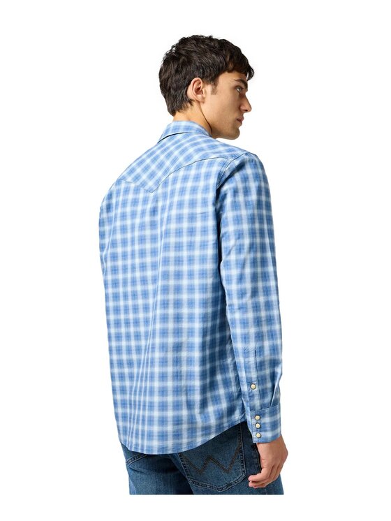 Wrangler Wrangler Camicia WESTERN SHIRT Blu Regular Fit