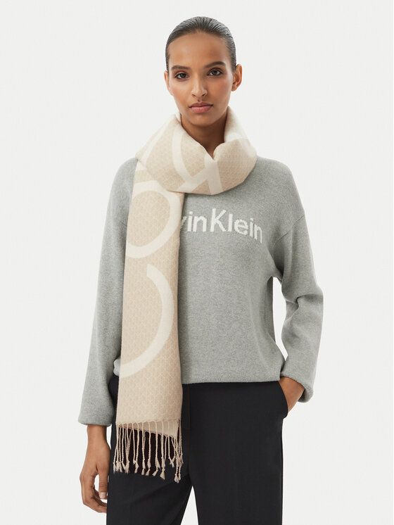 Calvin Klein Calvin Klein Szalik LV04F8072G Beżowy