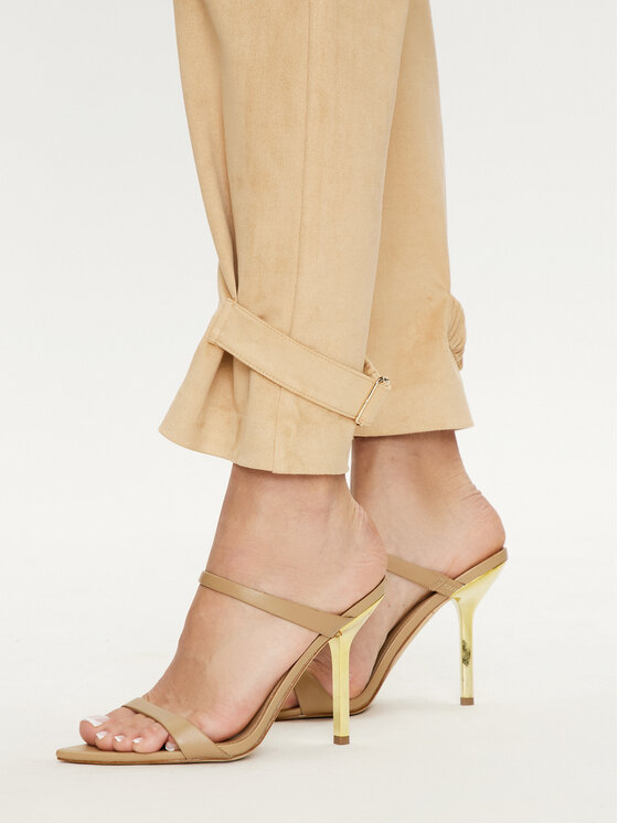 Guess Guess Παντελόνι υφασμάτινο New Marzia W4YB08 WE0L0 Μπεζ Relaxed Fit