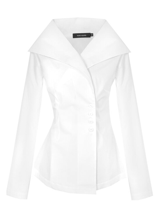 Kasia Zapała Kasia Zapała Bluzka Luana Biały Slim Fit
