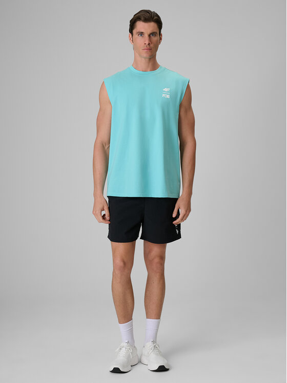 4F 4F Tank top FOB SUMMER Turkusowy Loose Fit