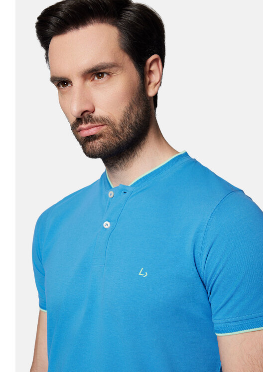 Lancerto Lancerto Polo Robbie PO073124000014 Niebieski Regular Fit