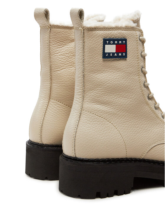 Tommy Jeans Tommy Jeans Šnurovacia obuv Tjw Urban Boot Tumbled EN0EN02317 Béžová