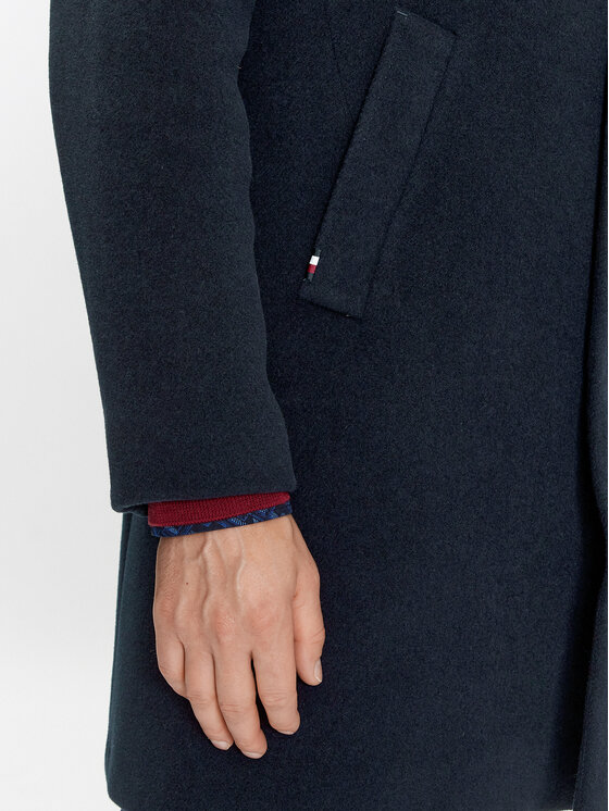 Tommy Hilfiger Tommy Hilfiger Вовняне пальто MW0MW32963 Cиній Regular Fit