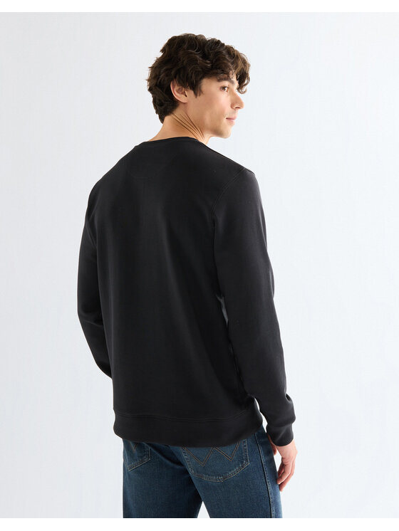 Wrangler Wrangler Bluza AMERICANA CREW Czarny Regular Fit