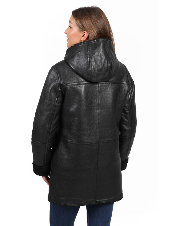David Ryan David Ryan Kurtka skórzana ROMA black Czarny Regular Fit