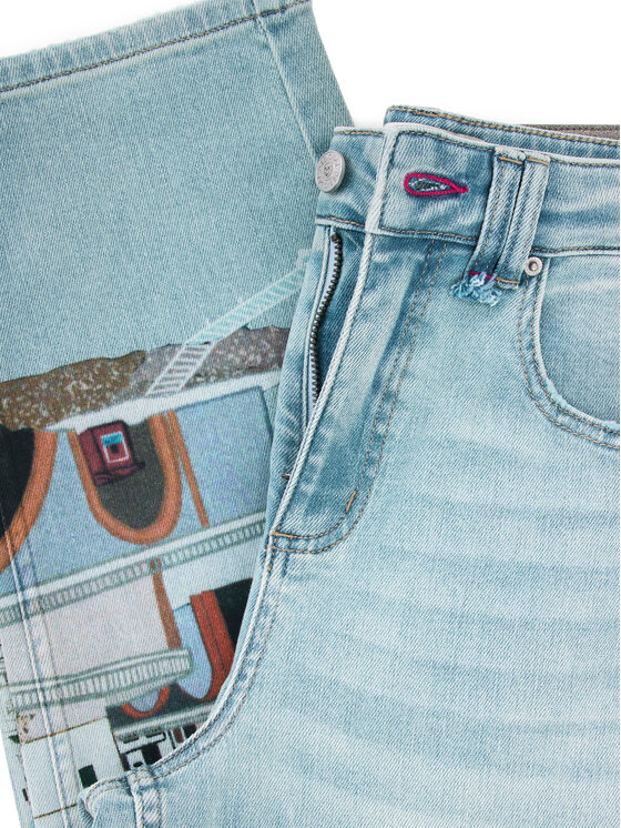 Desigual Desigual Džinsi Amalfi 26SWDD01 Daudzkrāsains Tapered Fit