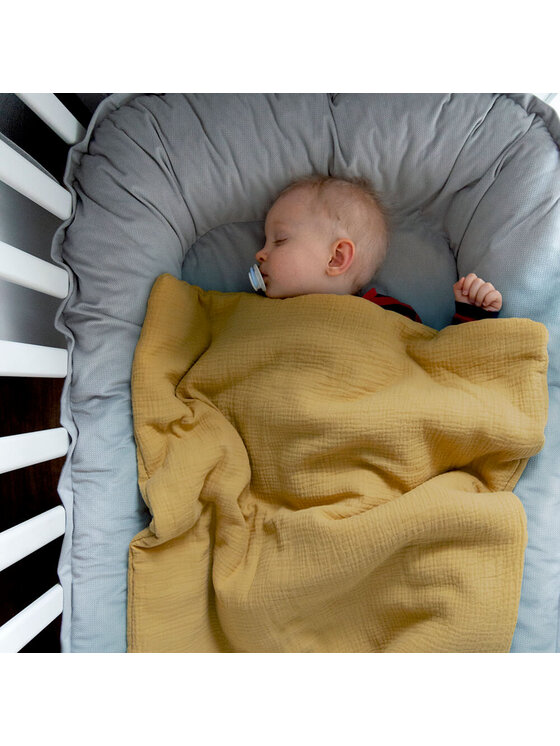 Mulinek Mulinek Komplet pościeli dziecięcej muślinowej GOTS 60x70 Pomarańczowy