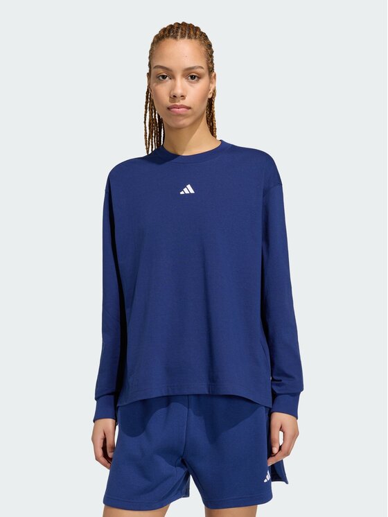adidas adidas Bluzka 162938 Niebieski Loose Fit