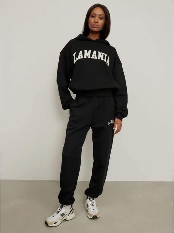 La Mania La Mania Spodnie dresowe FLAME Czarny Classic Fit