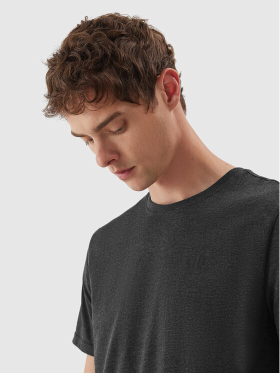 4F 4F T-krekls 4FAW23TTSHM0876 Pelēks Regular Fit