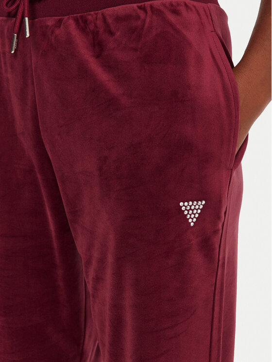 Guess Guess Spodnji del trenirke V3BB27 K0232 Bordo rdeča Regular Fit