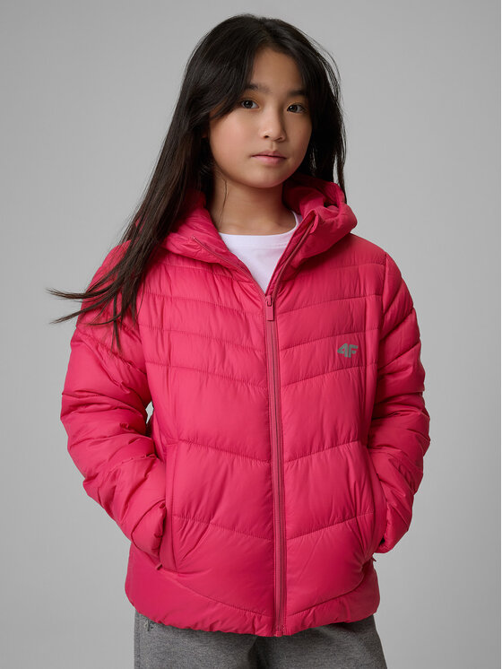 4F 4F Kurtka puchowa OUTERWEAR Różowy Regular Fit