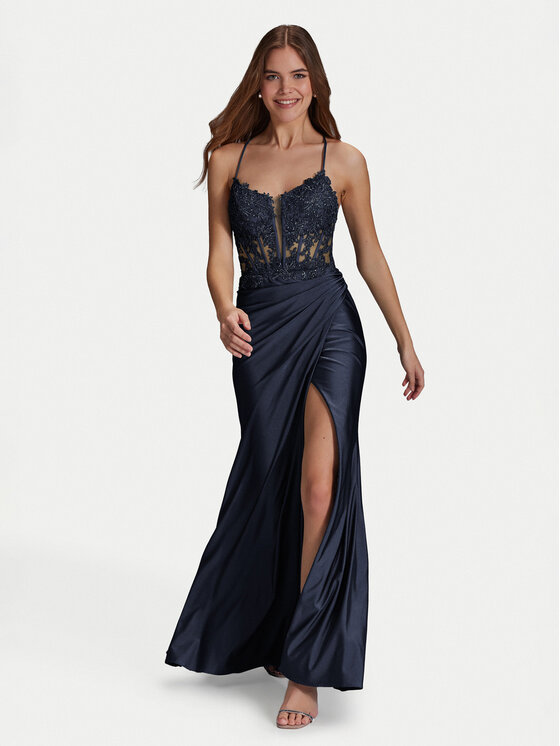 Hey Kyla Hey Kyla Abendkleid 5AI058HK Dunkelblau Regular Fit