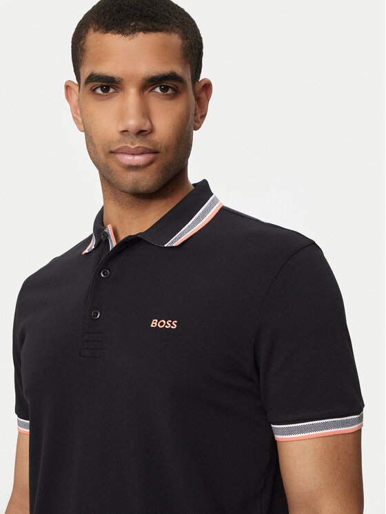 BOSS Boss Polo Paddy 50469055 Czarny Regular Fit