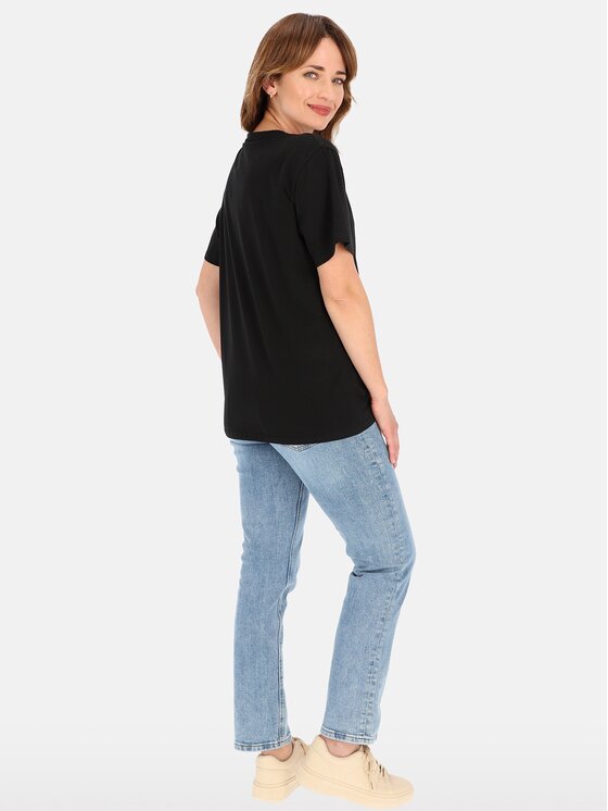 Perso Perso T-Shirt TCE245023F Černá Regular Fit