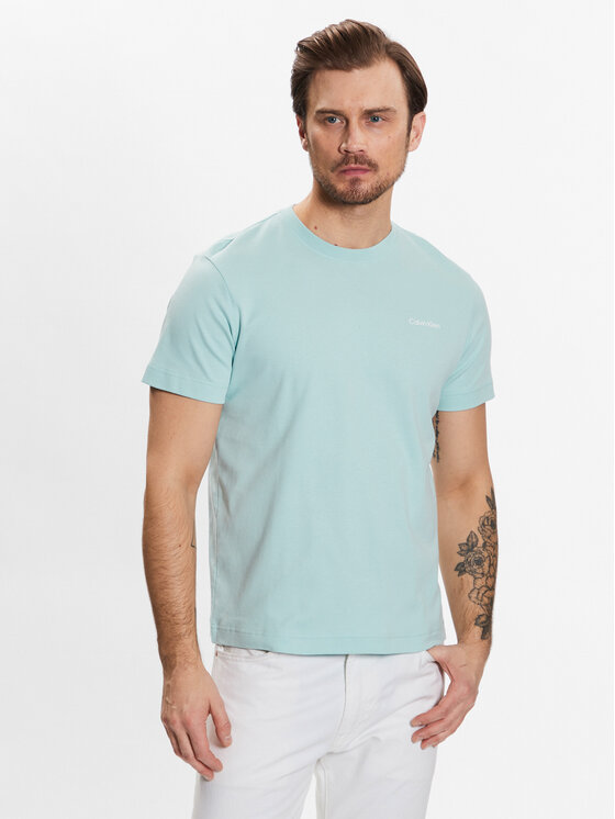 Calvin Klein Calvin Klein T-Shirt Micro Logo Interlock T-Shirt K10K109894 Μπλε Regular Fit
