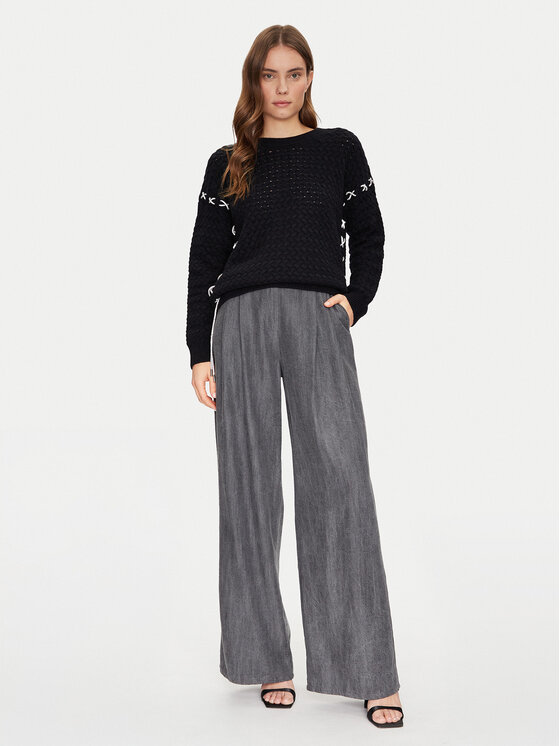 Guess Guess Megztinis W5RR13 Z3KY0 Juoda Regular Fit
