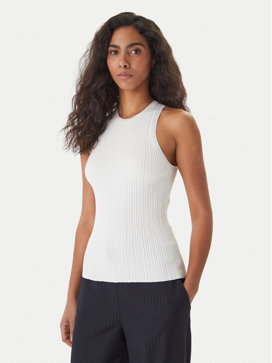 HUGO HUGO Top Sarepla 50539890 Écru Slim Fit