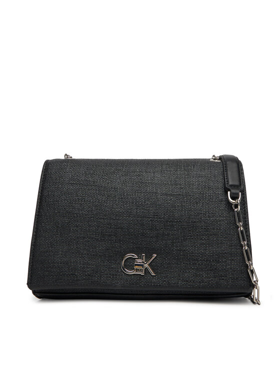 Calvin Klein Calvin Klein Rankinė Ck Medium Conv Chain Bag_Tex K60K613177 Juoda