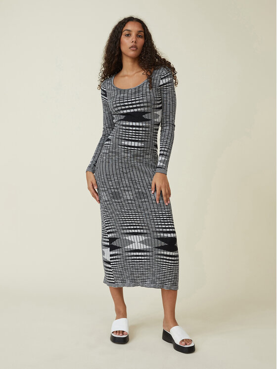 Cotton On Rochie tricotată 2054838 Negru Slim Fit